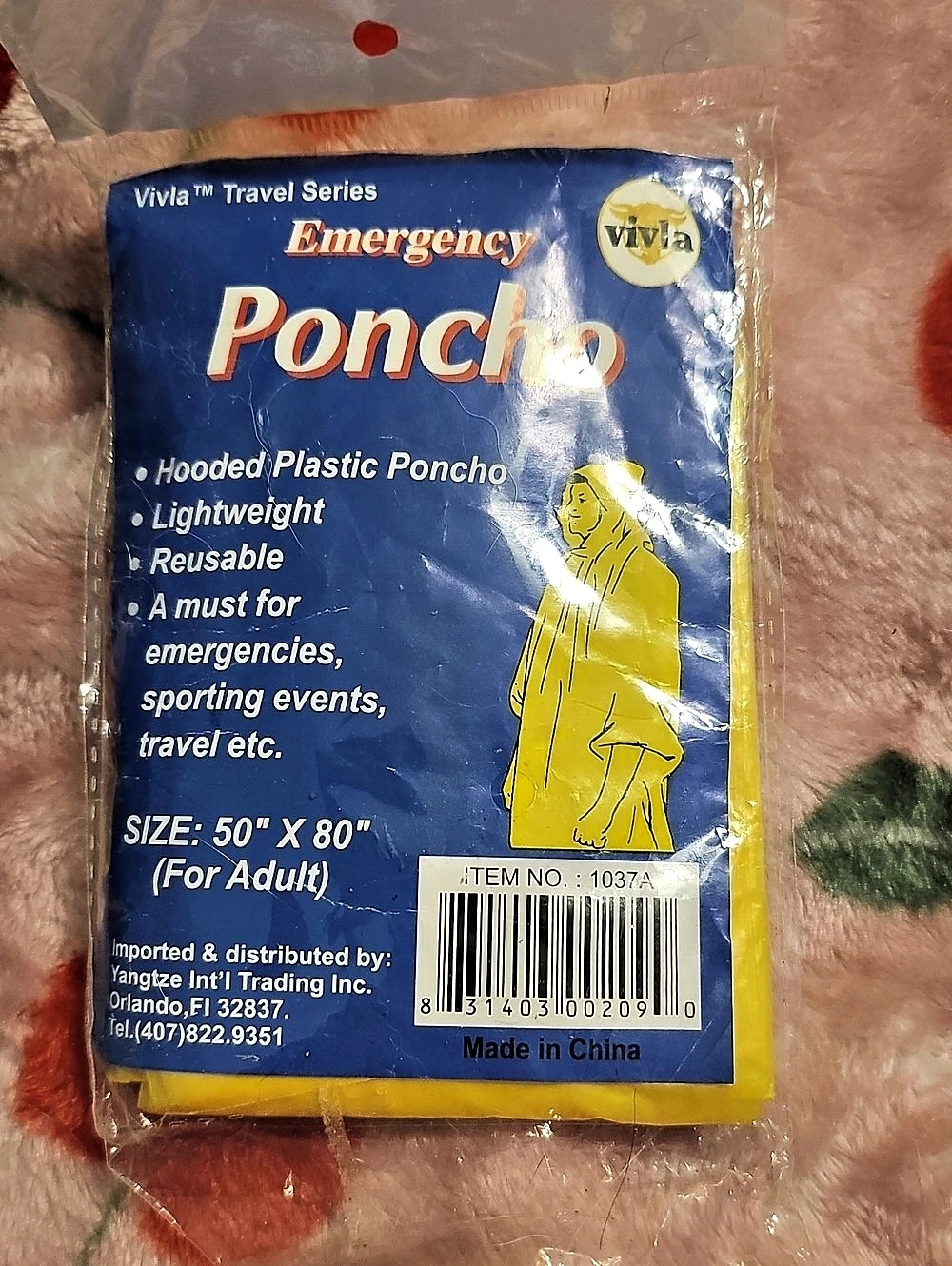 Viva Emergency Poncho Yellow NWT